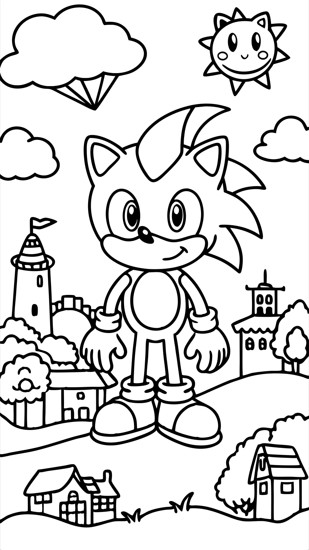 sonic printable color pages